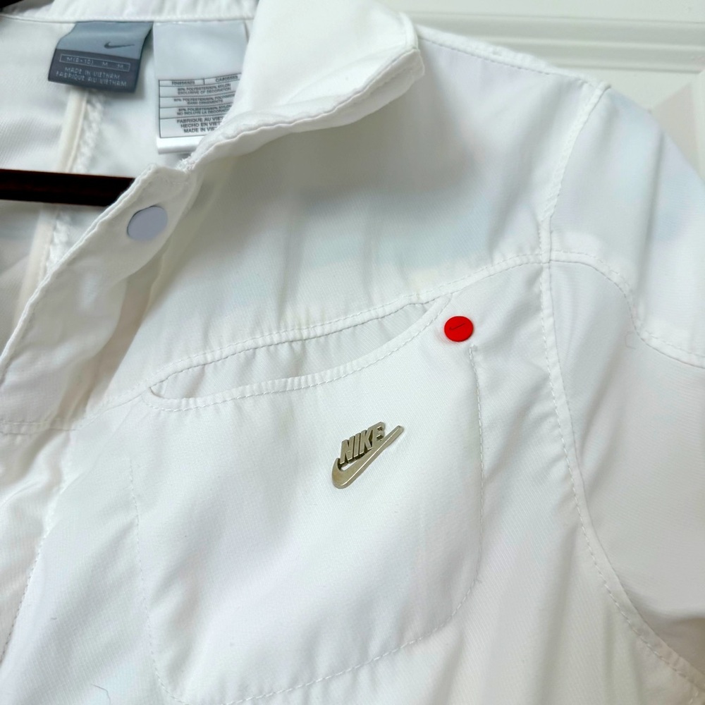 Nike White Track Jacket, Lightweight - Picture 2 of 5